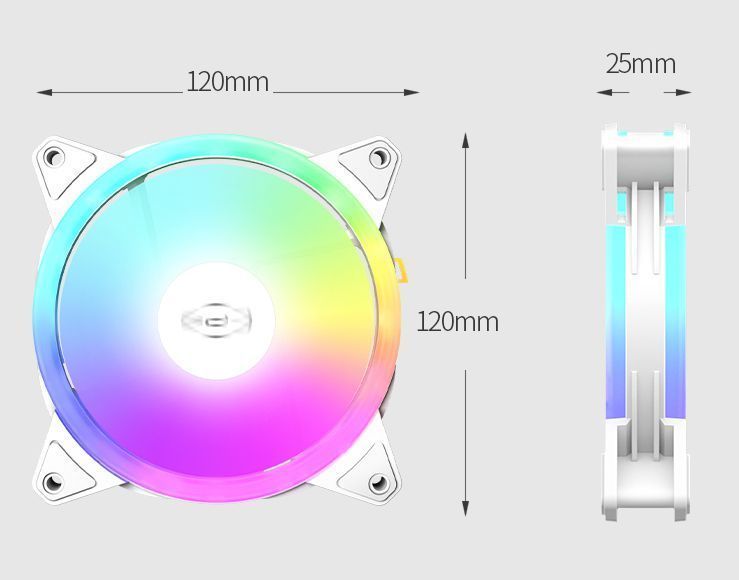 Корпусний вентилятор PCCOOLER F3 T120 ARGB WH F3 T120 ARGB WH фото