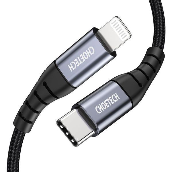 Кабель Choetech IP0039-BK ,Power Delivery (PD), C-тато/Lightning, 1,2 м. IP0039-BK фото