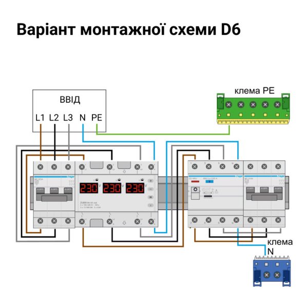 Реле напряжения ZUBR D6-50 red (3&times;50 А, 3&times;11 500 ВА) ZUBR-D6-50 red фото